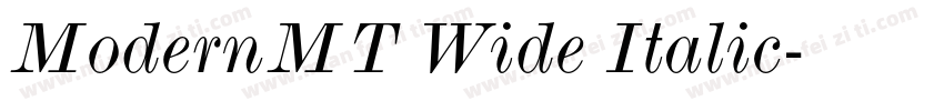 ModernMT Wide Italic字体转换